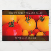 Rote Gelbe Tomaten Küche Gemüse Lebensmitteletikett (Einzelnes Label)