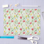 Rote gelbe Tulpen Geburtstag Seidenpapier (Handwerk)