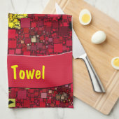 Rote, gelbe und goldene Mini-Boxen Küchentuch (Viertel Falte)