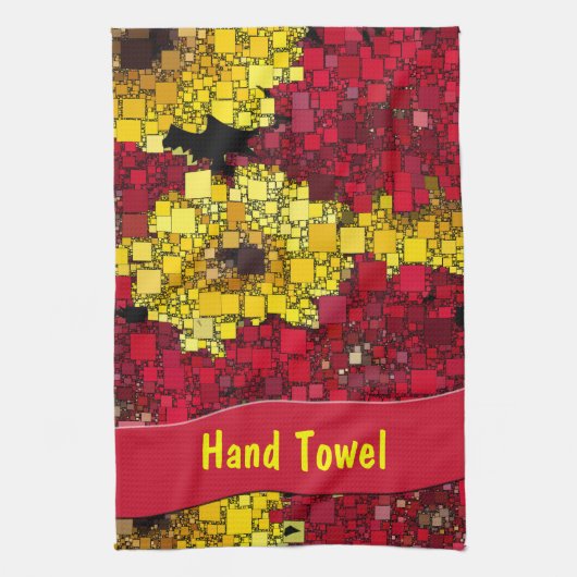 Rote, gelbe und goldene Mini-Boxen Küchentuch (Vertikal)