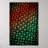 Rote, gelbe und grüne Abbildung Poster (Vorne)