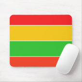 Rote, gelbe und kalkgrüne Streifen Mousepad (Mit Mouse)