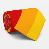 Rote, gelbe und orange Streifen Krawatte (Gerollt)
