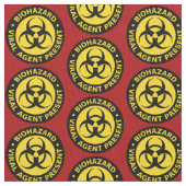 Rote, gelbe und schwarze Biogefährdung - Warneinri Stoff (Nahaufnahme)