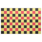 Rote, gelbe und schwarze Schachbrettmuster Stoff (Fat Quarter (45,7 x 55,9 cm))