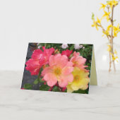 Rote Gelbe Vintage Rose Rose Blume Geburtstag Karte (Gelbe Blume)