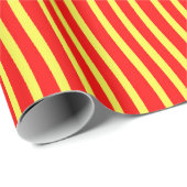 Rote gelbe wellige Linien nahtloses Muster Geschenkpapier (Rolleneckpunkt)