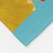 ROTE GELBFLYING KRÄNE AUF WEISSEN BLAUEN MEERWELLE FLEECEDECKE (Ecke)