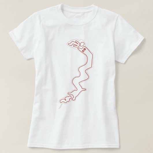 Rote Geoglyphen Nazca Lines Alte Außerirdischen Dr T-Shirt (Design vorne)