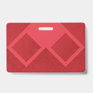 Rote geometrische Diamanten – Modernes Badge-Desig Ausweis