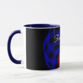 Rote geometrische Kaffeetasse mit drehendem Akzent (Links)