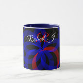 Rote geometrische Kaffeetasse mit drehendem Akzent (Zentrum)