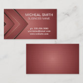 rote geometrische Pfeile Visitenkarte (Vorne/Hinten)