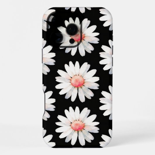 Rote Gepunktete Margeriten iPhone Hülle (Rückseite)