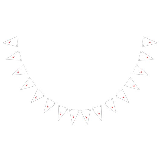 Rote Geranenblätter werden in einer Clips-Kunstfor Wimpelkette (Alle)