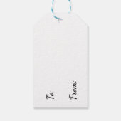 Rote Geranien in Tontöpfen Geschenkanhänger (Rückseite)