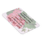 Rote Geranien und Buds Save the Date Magnet (Rechte Seite)