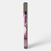 Rote Geranienblüte iPhone Hülle (Linke Seite)