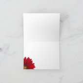 Rote Gerber-Daisy-Rustikal-Hochzeits-Dankeskarten Dankeskarte (Innenseite)