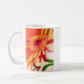 Rote Gerbera Blume Aquarellmalerei Kaffeetasse (Links)