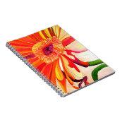 Rote Gerbera Blume Aquarellmalerei Notizblock (Rechte Seite)