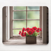 Rote Gerbera-Daisy in einer Box Mousepad (Vorne)