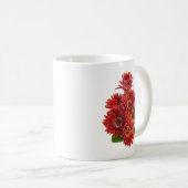 Rote Gerbera-Margeriten Kaffeetasse (VorderseiteRechts)