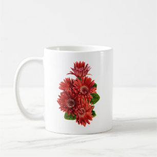 Rote Gerbera-Margeriten Kaffeetasse