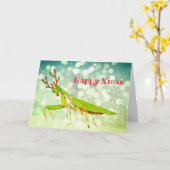 Rote gerochene betender Mantis-kundenspezifische Karte (Gelbe Blume)