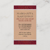 rote Geschäftskarten des Visitenkarte (Rückseite)