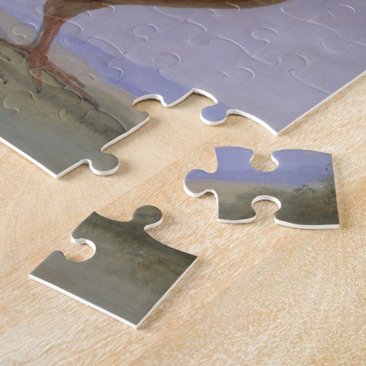 Rote gescheckte Brieftaube (Öl auf Leinwand) Puzzle (Seite)