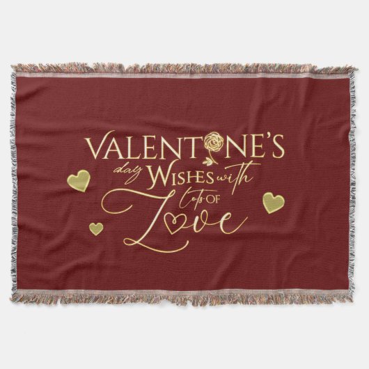 Rote Geschenke zum Valentinstag Decke (Vorderseite)