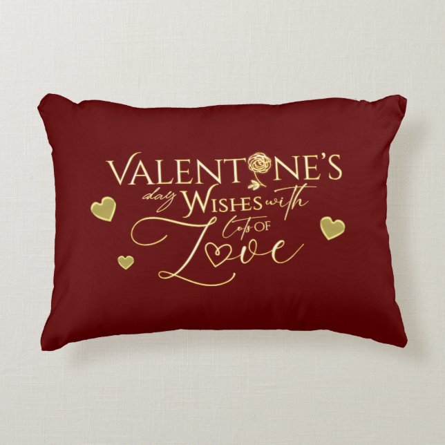 Rote Geschenke zum Valentinstag Dekokissen (Vorderseite)