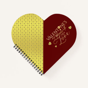 Rote Geschenke zum Valentinstag Notizblock