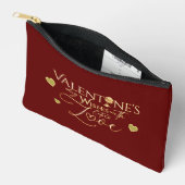 Rote Geschenke zum Valentinstag Zubehörtasche (Offen)