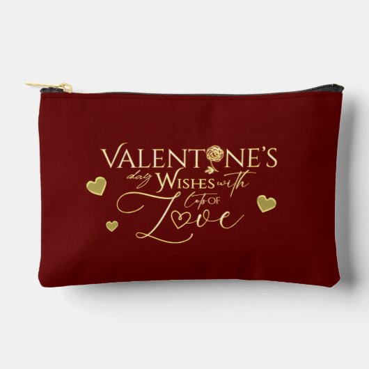 Rote Geschenke zum Valentinstag Zubehörtasche (Vorderseite)