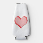 Rote, gesprenkelte Herzform Flaschenkühler (Vorderseite)