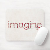 rote gesteppte Textnachricht mit Nadel Mousepad (Mit Mouse)