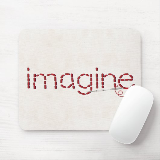 rote gesteppte Textnachricht mit Nadel Mousepad (Mit Mouse)