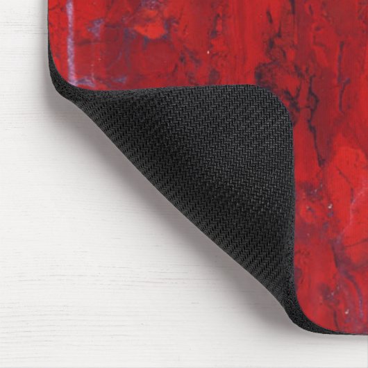 Rote gewirbelte Marmorplatte Mousepad (Ecke)