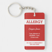 Rote Gewohnheit scherzt Schlüsselanhänger (Vorderseite)