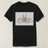 Rote Ghost-Crab-Abbildung T-Shirt (Design vorne)