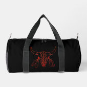 Rote Ghost Dance Büffel Linie schwarze sm Duffel-T Duffle Bag (Rückseite)