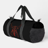 Rote Ghost Dance Büffel Linie schwarze sm Duffel-T Duffle Bag (Rechte Ecke)