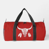 Rote Ghost Dance Büffel sm-Tasche Duffle Bag (Rückseite)