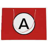 ROTE GIFT BAG CUSTOM CUSTOM CUSTOM INITIAL GROßE GESCHENKTÜTE (Vorderseite)