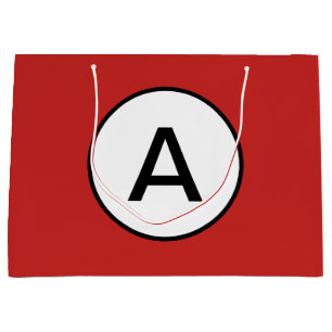 ROTE GIFT BAG CUSTOM CUSTOM CUSTOM INITIAL GROßE GESCHENKTÜTE