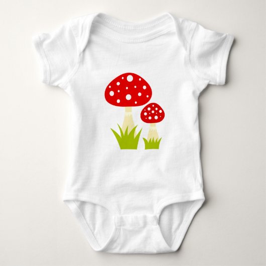 Rote Giftpilze Baby Strampler (Vorderseite)
