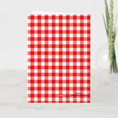 Rote Gingham-Ballons Kinder Geburtstagsgruß Karte (Rückseite)