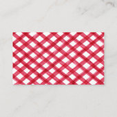 Rote Gingham-Grillen Sommerpreisverlosung Begleitkarte (Rückseite)